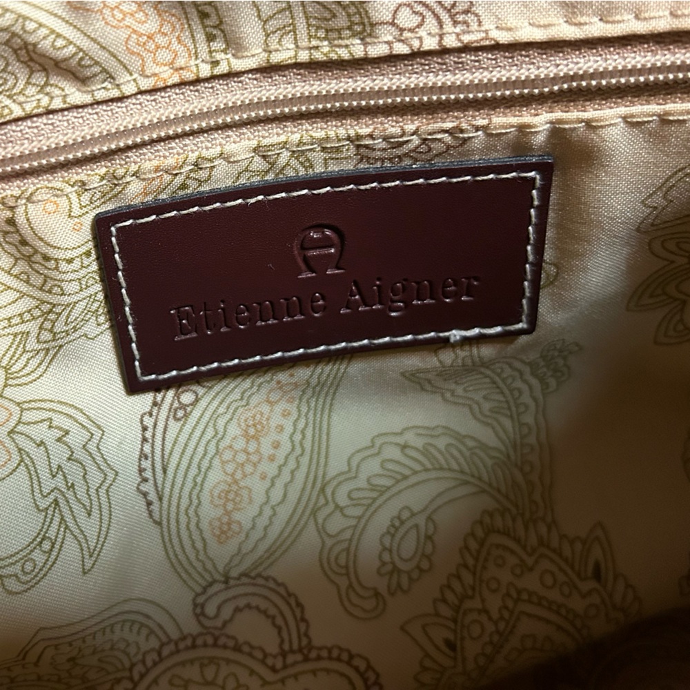 Etienne Aigner Cream and Brown Shoulder Bag - Picture 5 of 13